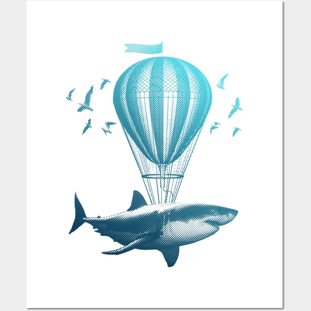 Shark Balloon Wall Art by analogdreamz